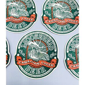 Lot 10 Vintage Moosehead Canadian Lager Beer Coasters Cardboard Barware Brewery